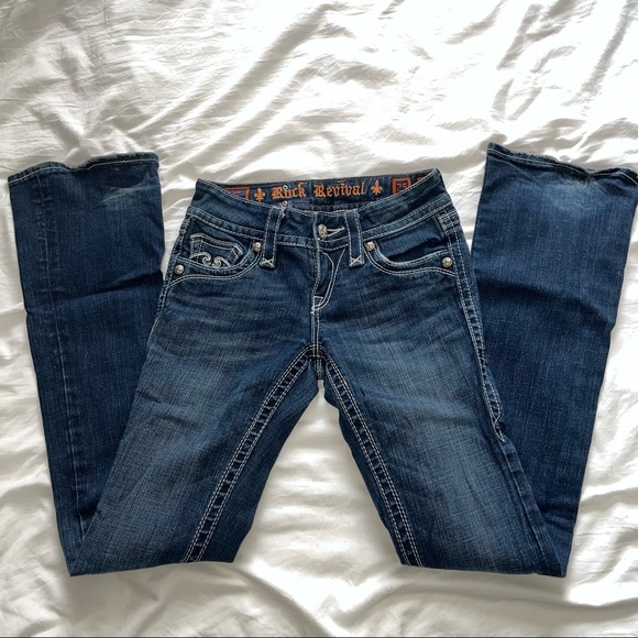 Rock revival bootcut jeans rhinestone butt - Picture 5 of 5